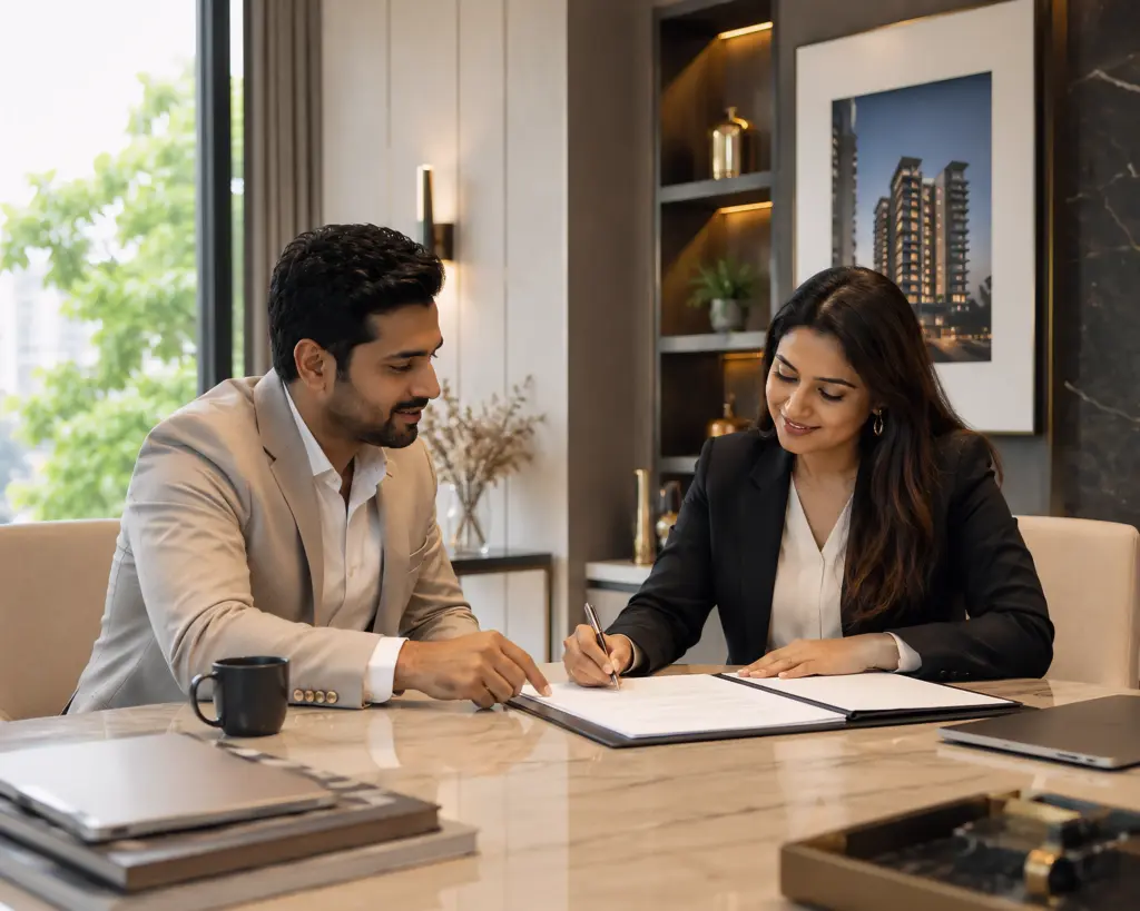 Real Estate Advisor Meeting with Client